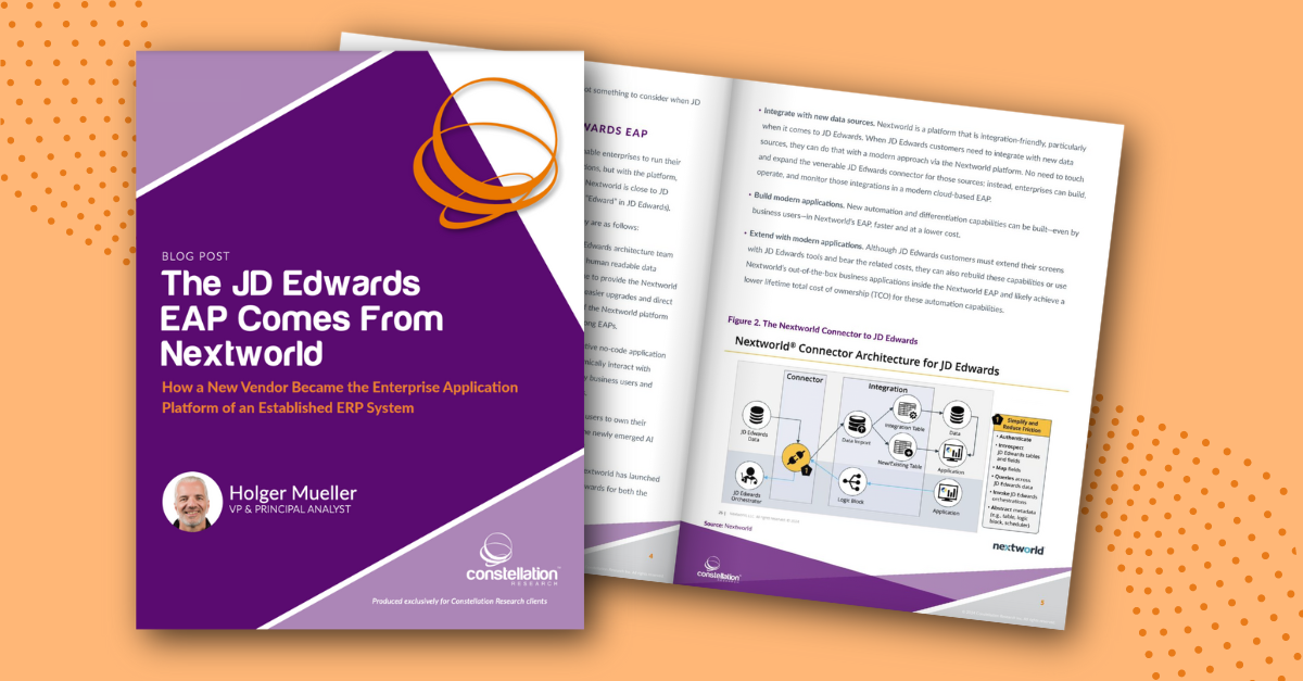 “Nextworld has become the de facto EAP for Oracle JD Edwards EnterpriseOne and World.” (1)